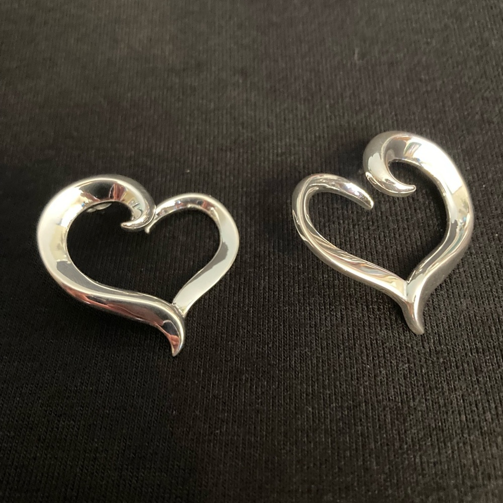Sterling Silver Polished Heart Earrings